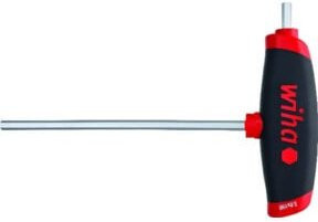 Wiha Sechskantwinkelschraubendreher mit Seitenabtrager, Schlüsselweite: 6 mm, Klingenlänge: 150 mm, Farbe: Rot - Bild 1