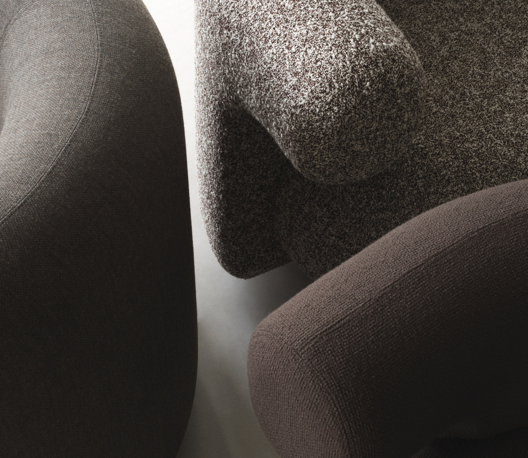 Normann Copenhagen Burra Lounge Sessel mit Rückdrehfunktion und Armlehnen in Bouclé - Bild 3