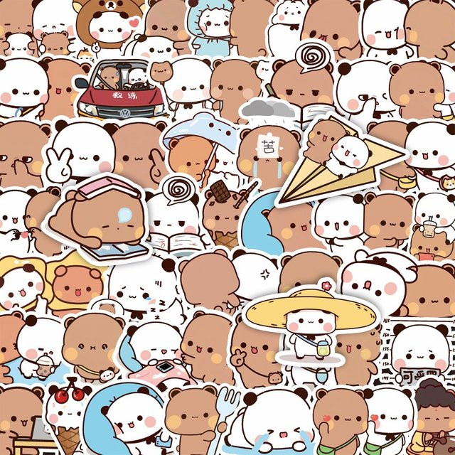 Bandai Kawaii Bubu und Dudu Aufkleber, 100-teiliges Set, multicolor - Bild 1