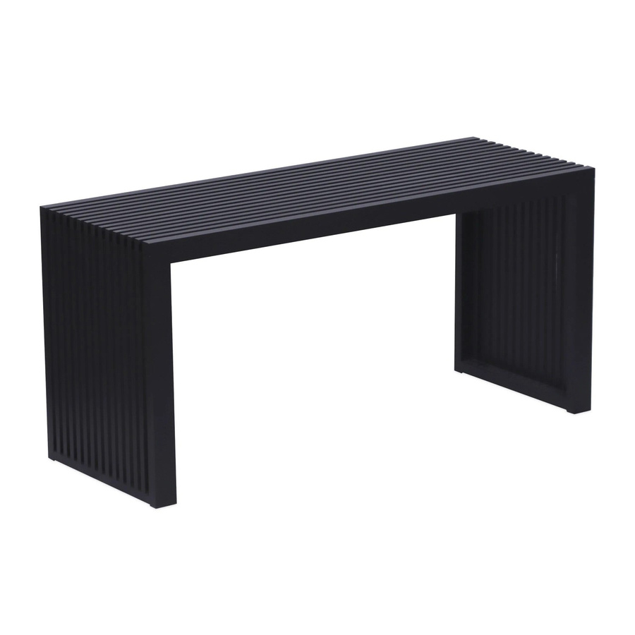 Relaxdays Sitzbank aus Bambus in Schwarz, rutschfest, B/H/T: 90 x 43 x 33 cm - Bild 2