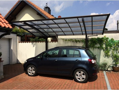 Ximax Alu Einzelcarport Portoforte Typ 80 in Braun Matt, B/T: 240,5 x 495,4 cm, Firsthöhe: 296,2 cm - Bild 2