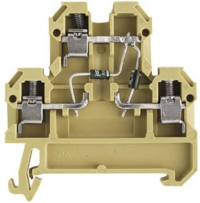 Weidmüller Bauelementreihenklemme 0396860000 Schraube, Beige und Gelb, 25 Stück - Bild 1