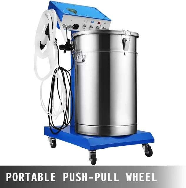 SIHAO WX-958 Elektrostatische Pulverbeschichtungsmaschine aus Edelstahl in Blau mit 45L Trichter, 50W Leistung und 0-100KV Spritzpistole - Bild 1