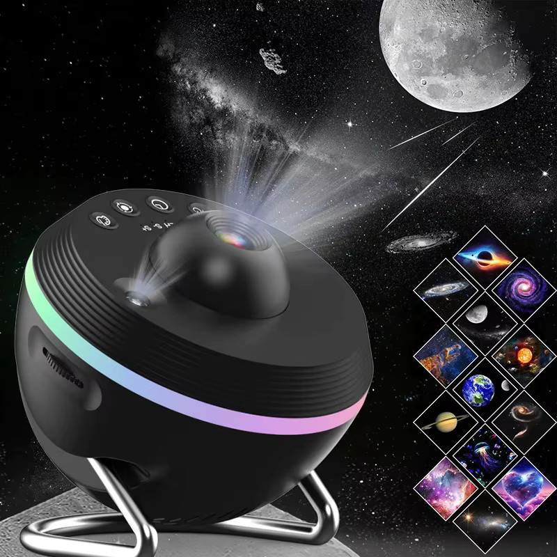 AUSYLE Meteor 13 in 1 Galaxie Projektor mit ultra klarem Nachtlicht und Rotary Space Ball Planetarium in Schwarz - Bild 1