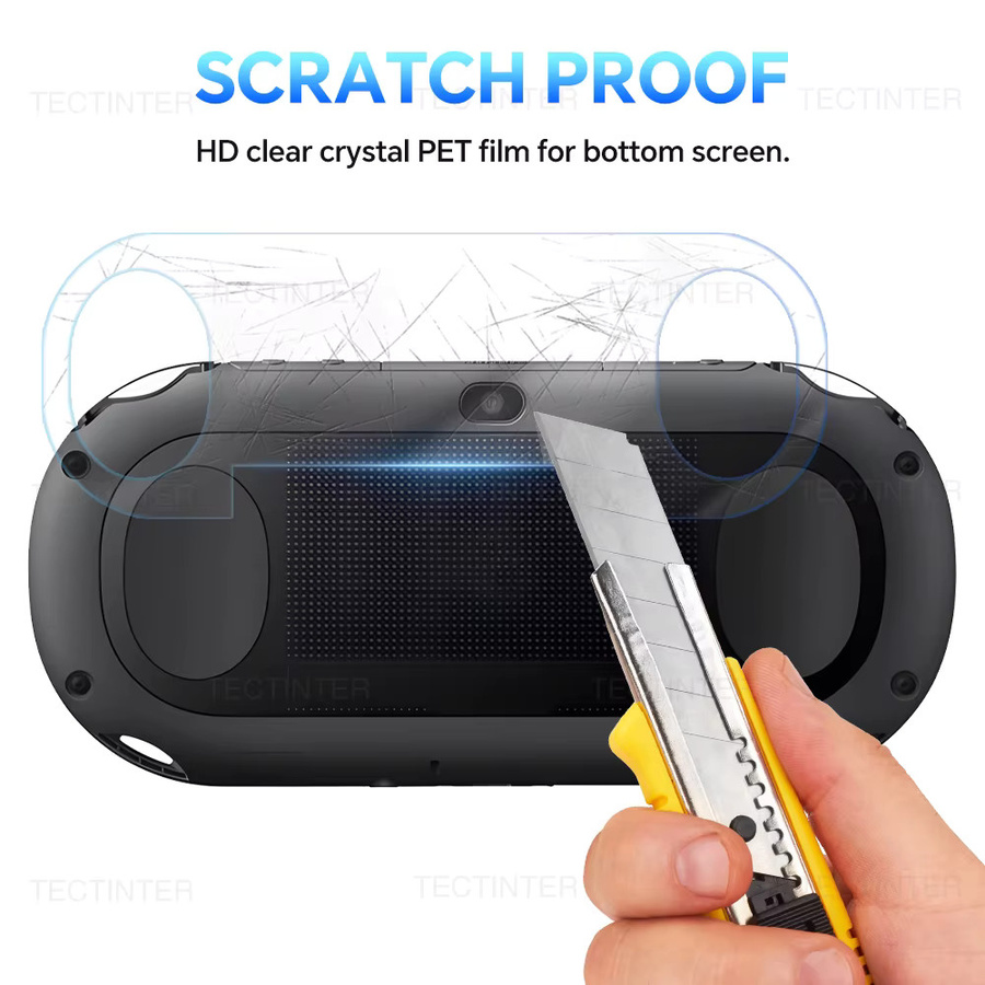 Displayschutzfolien-Set für Sony PlayStation PS Vita: Gehärtetes Glas für die Vorderseite (PS Vita PSV 1000) und transparenter Full-HD-Schutzfilm für die Rückseite (PSV 2000) - Bild 5