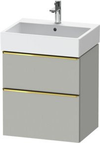 Duravit Waschtischunterschrank D-Neo in Grau glänzend mit 1 Korpus und 1 Auszug, B: 58,4 cm, T: 44,2 cm - Bild 1