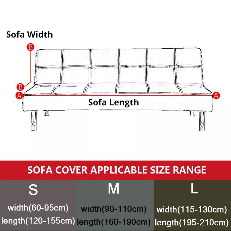 Household supplies MH Jacquard-Schlafsofa-Überwurf in Grau, Stretch-Futon-Sofa-Überwurf aus Polyester für Kinder und Haustiere, Länge: 120-155 cm - Bild 2