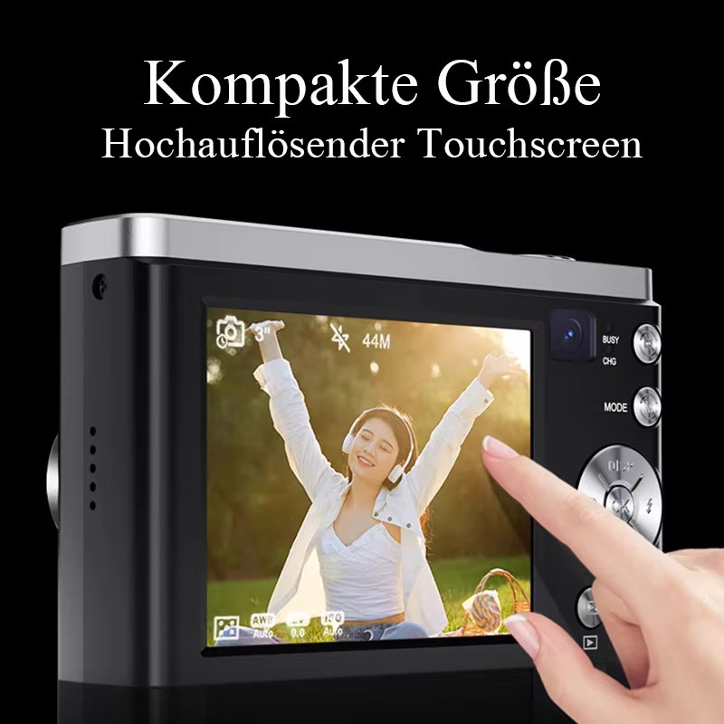 Bytelike 5K HD Digitalkamera mit Dual-Kamera, Anti-Shake und LED-Blitz in Schwarz - Bild 5