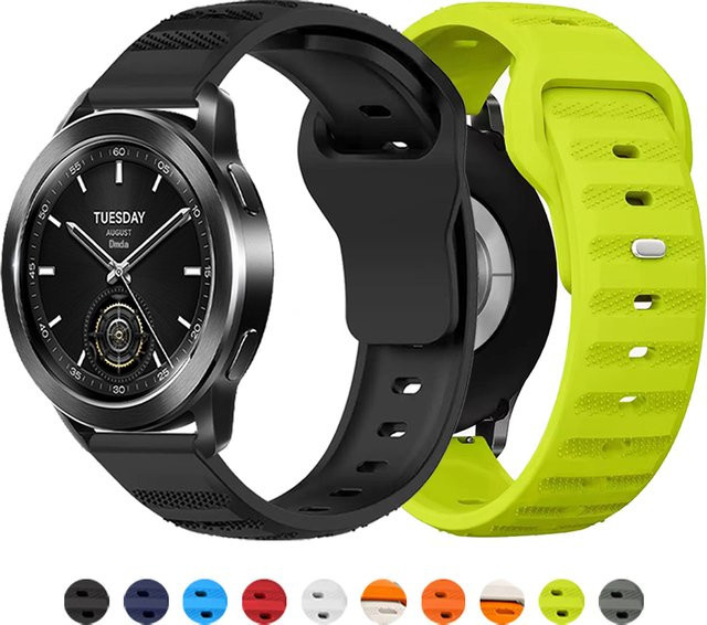 Xiaomi Uhrenarmband Silikon, 22 mm, Schwarz, Unisex - Bild 1