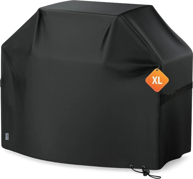 Osoltus BBQ Abdeckhaube Premium Schutzhaube für Gasgrill, Schwarz, B: 140 cm, T: 65 cm, H: 120 cm - Bild 1