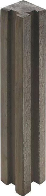 Kann Beet-Eckpfosten in Holzoptik Braun-antik aus Beton, H x B x T: 100 x 14 x 14 cm - Bild 1
