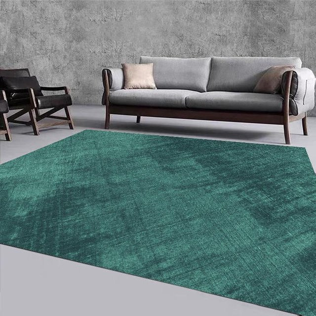 JGJG Teppich für Wohnzimmer und Schlafzimmer, Petrol, Maschinenwaschbar und Rutschfest, B/T: 60 x 90 cm - Bild 1