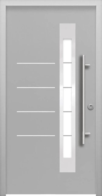 Splendoor Thermospace Sicherheits-Haustür Berlin Prime RC2 Grau mit Glaseinsatz B/H: 110 x 210 cm - Bild 1