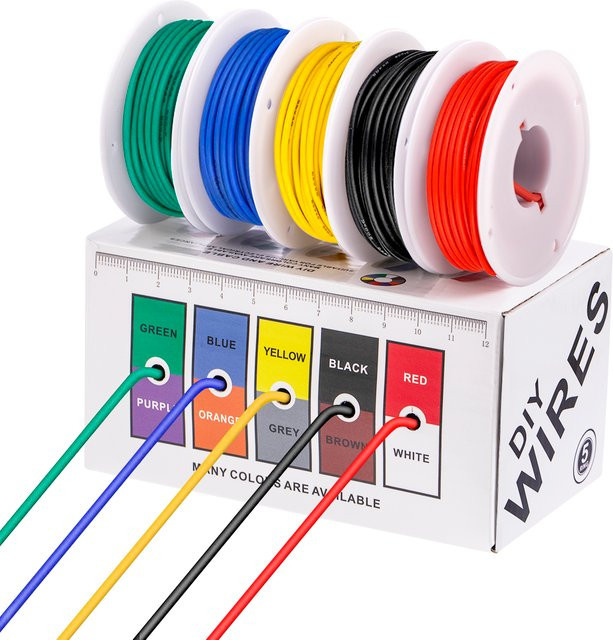 Flexibles Silikon Anschlussdrahtkabel aus verzinnter Kupferlitze in verschiedenen AWG Stärken und Farben - Bild 1