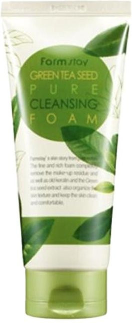 FARM STAY Green Tea Seed Pure Reinigungsschaum, 180 ml, für empfindliche Haut - Bild 1
