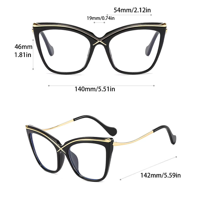 KAMMPT Korrektionsbrille Cat-Eye, Vollrand, Damen, Blaulichtfilter - Bild 2