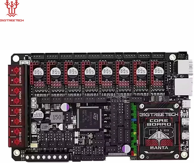 BIGTREETECH MANTA M8P M5P M4P Motherboard mit CANbus für Raspberry Pi CM4, Klipper, Voron und Ender 3, Schwarz - Bild 1