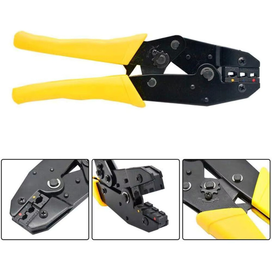 TOP-MAX LY-30J Crimpzange Set für Auto Terminals und Anschlüsse, Drahtschneider und Schraubendreher, Gelb - Bild 3