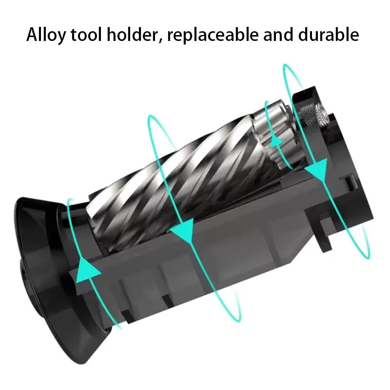 TENWIN Ersatzmesserhalter für elektrische Bleistiftspitzer mit spiralförmigen Ersatzklingen in Schwarz - Bild 5