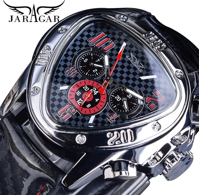 Jaragar Automatik-Armbanduhr, Edelstahl, Tonneau, 45 mm, Herren, Grau - Bild 1
