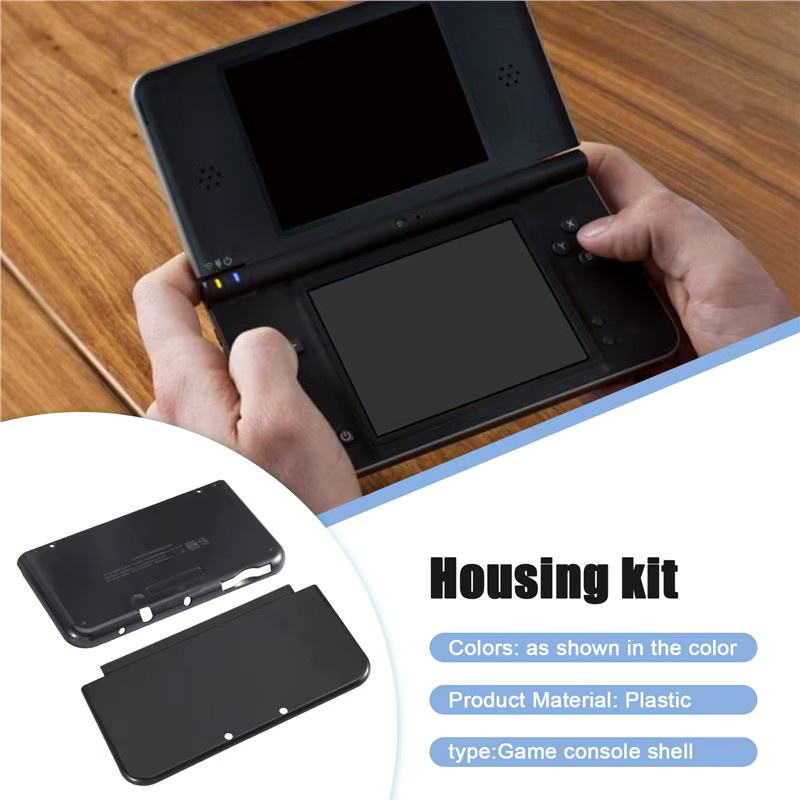 B50B-Durable Gehäuseabdeckung für New 3DS XL und New 3DS X, Vorder- und Rückseite Frontplatten-Set, Schwarz - Bild 3