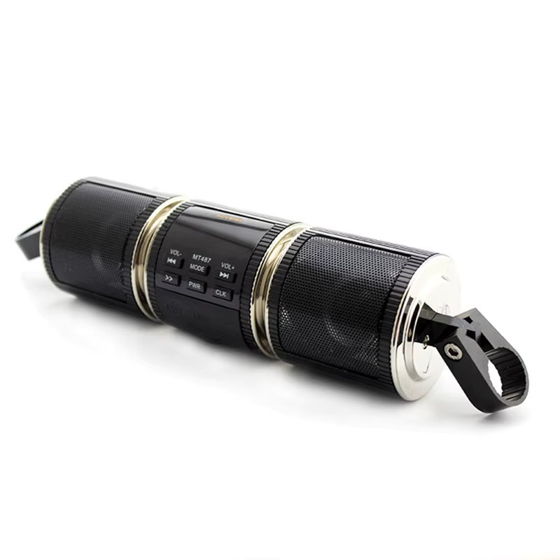 Wasserdichtes Motorrad-Audiosystem in Schwarz mit Bluetooth, MP3 und Radiofunktionen sowie Metall-Lautsprechern - Bild 5