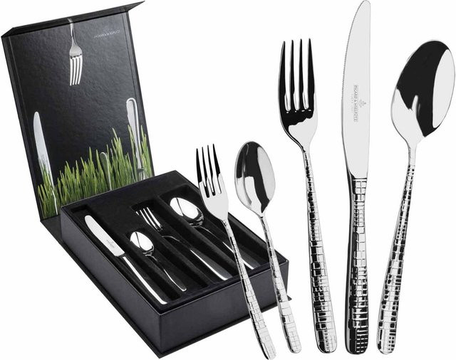 Picard & Wielpütz Tafelbesteck Set Frame aus Edelstahl in Silber mit Besteckbox, 30-teilig - Bild 1