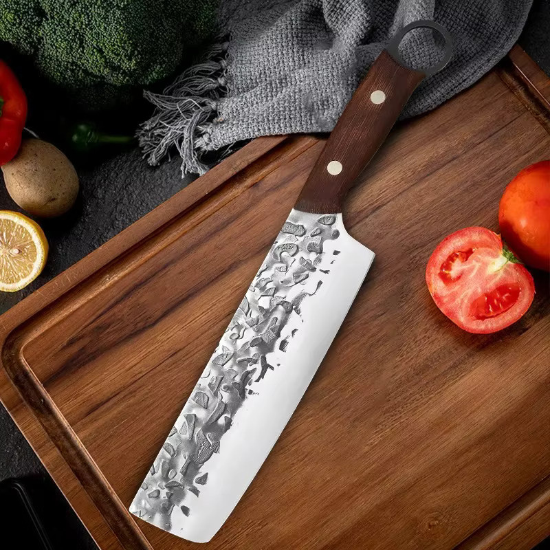 GuanQi Fleischmesser Cleaver aus Edelstahl mit Holzgriff in Silber - Bild 2