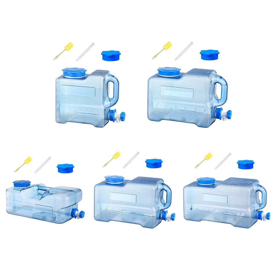 Camping-Wasserbehälter mit Wasserhahn und Träger, vielseitiger Wasserspender für Fahrzeug, Auto und Picknick, Volumen: 7,5–15 l - Bild 6