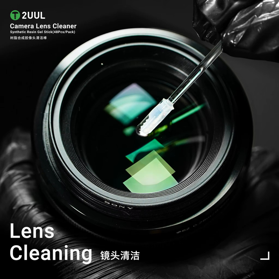 2UUL Tragbarer Objektivreiniger aus synthetischem Harz zur Entfernung von Staub und Fingerabdrücken für Handy-Kameraobjektive und Bildschirme, Transparent - Bild 3
