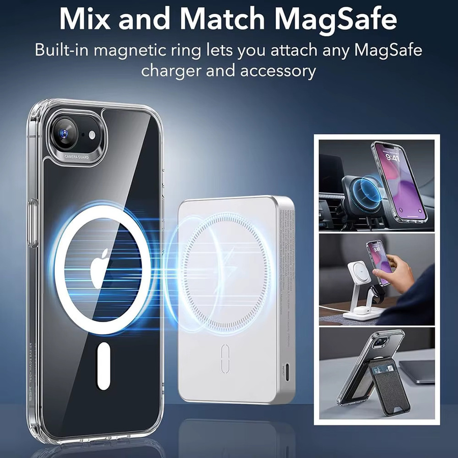 Transparente Magnetische MagSafe Schutzhülle aus Acryl für Apple iPhone 17E 16E 17 16 15 14 13 12 11 Pro Max - Bild 5