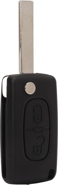 KaiSai 2-Tasten Klappschlüsselhülle für Peugeot 107 207 307 307cc 308 SW 407 607 in Schwarz und Grau - Bild 1