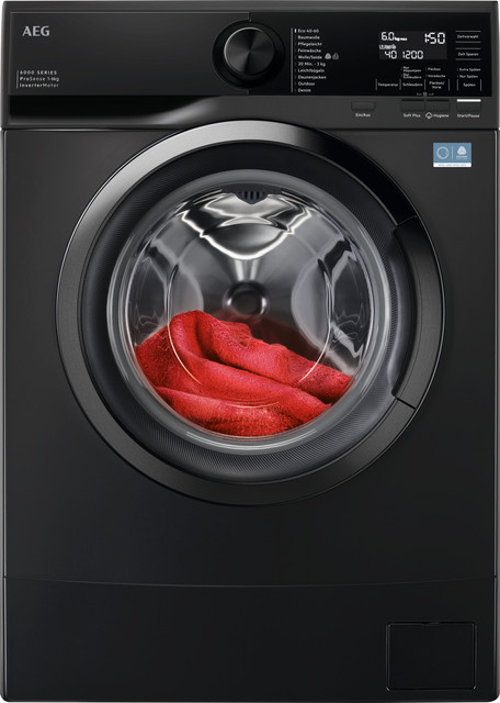 AEG Lavamat LSR6SA75260 Waschmaschine Serie 6000 Frontlader, 6 kg, 1200 U/min, Schwarz - Bild 1