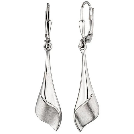 Colfem Ohrringe 925 Sterling Silber, mattiert, Unisex - Bild 1