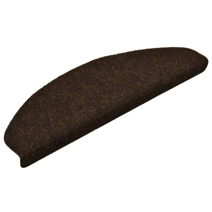 vidaXL Treppenmatten aus Nadelvlies selbstklebend, 15 Stück, Braun, B: 65 cm, H: 21 cm, T: 4 cm - Bild 2