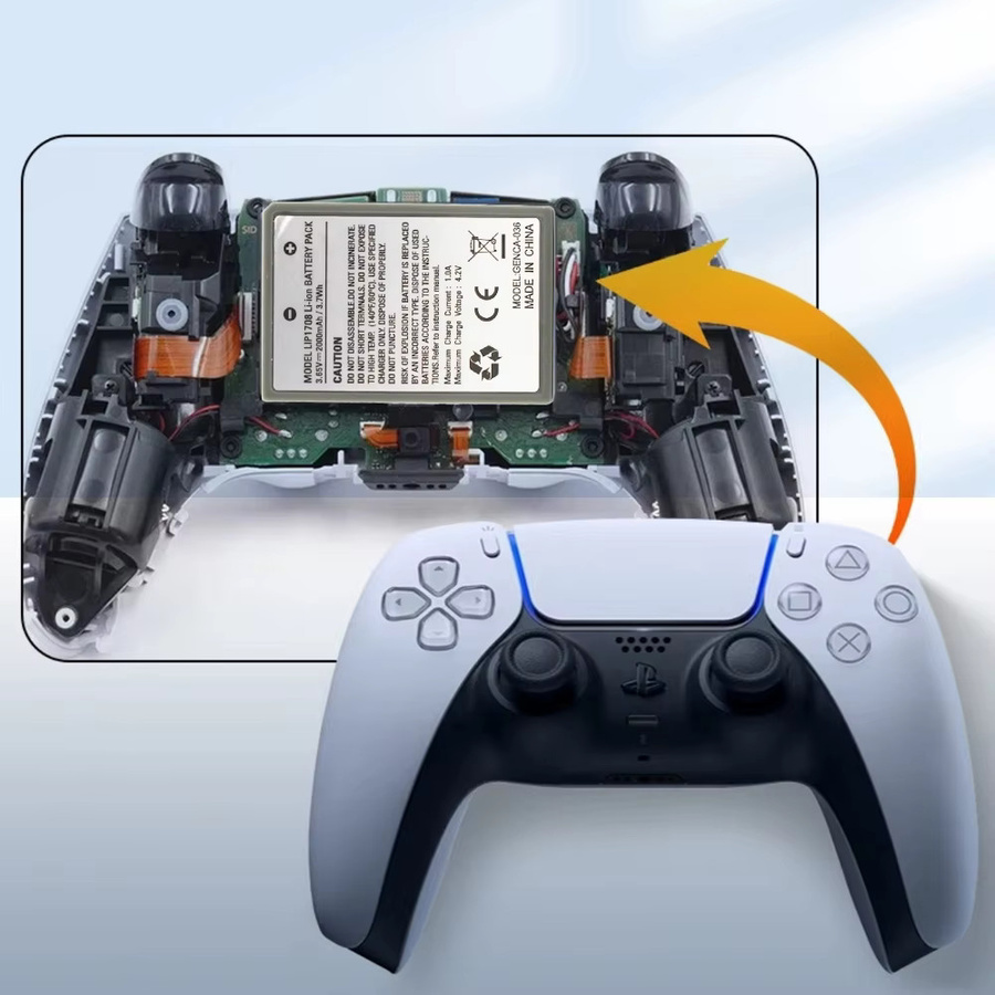 PUJIMAX Akku für Sony PS5 DualSense Controller CFI-ZCT1W mit 2000mAh Kapazität - Bild 3