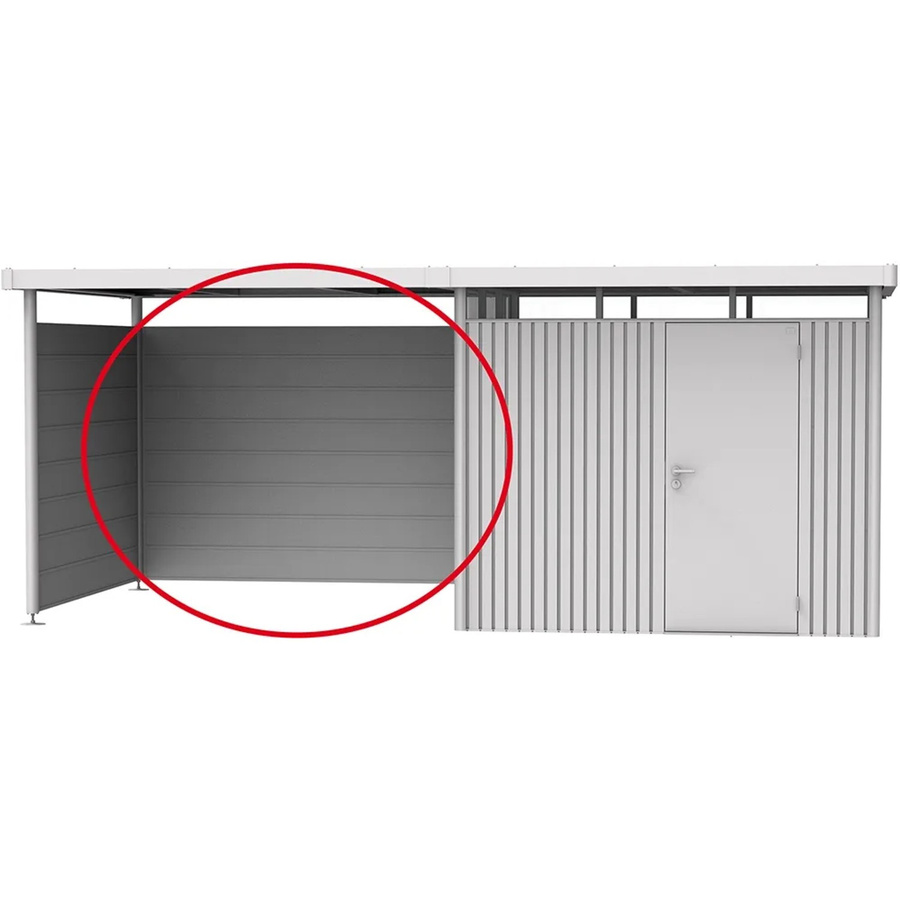 Biohort Rückwand für Seitendach Gr. L für HighLine H2-H5 in Silber-Metallic und Grau aus Stahl - Bild 2