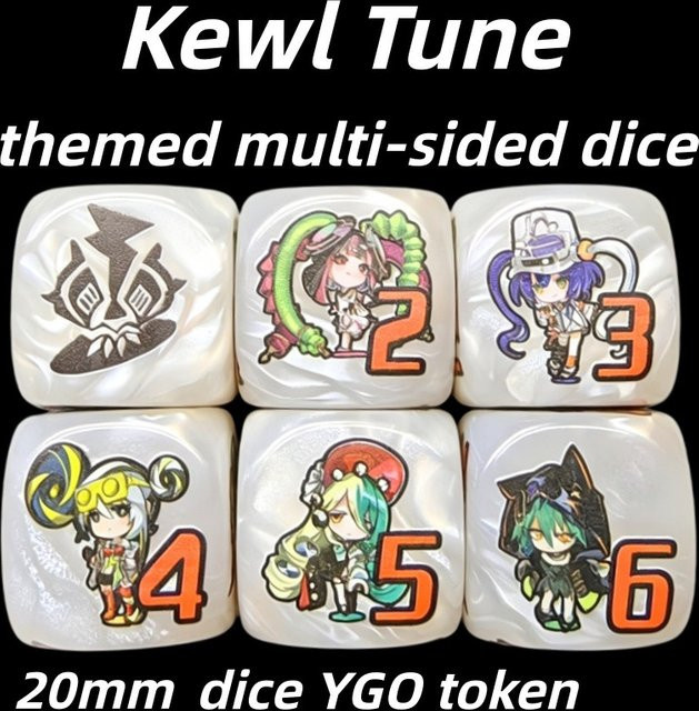 Yu-Gi-Oh! Kewl Tune Rotierender Mehrseitiger Brettspiel-Würfel, Rot, Bunt / Mehrfarbig, Zubehör - Bild 1