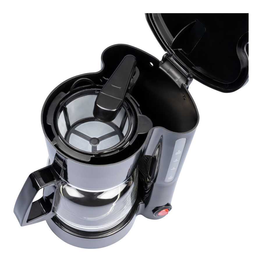 Filter-Kaffeemaschine Barista von Moderne Hausfrau in Schwarz mit Glaskanne, B/H/T: 20 x 23,5 x 15,5 cm - Bild 4