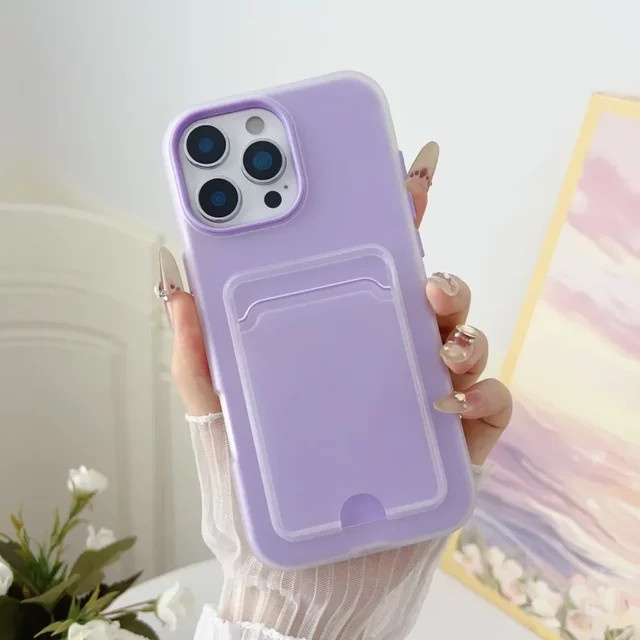 szHAIyu Handyhülle als Brieftasche mit Kartensteckplätzen für iPhone 16e 16 Pro Max 15 14 Plus 13 12 11 in Bonbonfarben und Weiß, stoßfeste Schutzhülle - Bild 1