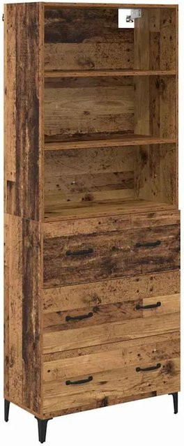vidaXL Highboard Altholz in Braun mit Türen und Schubladen, B/T/H: 69,5 x 34 x 180 cm - Bild 1