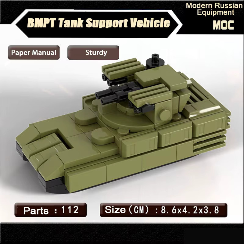 BRICKPANDA MOC Militär Russischer T90 T64 T72 Hauptkampfpanzer Transportlaster Raketenwerfer Soldaten Gepanzertes Fahrzeug Waffen Bausteine Spielzeug - Bild 1