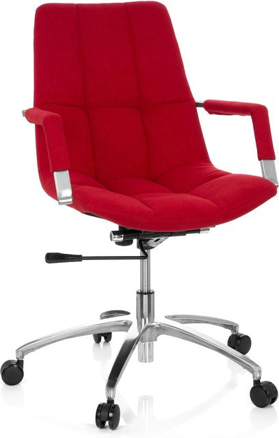 hjh OFFICE Bürostuhl SARANTO Home Office mit Armlehnen aus Stoff im Retro-Design - Bild 1