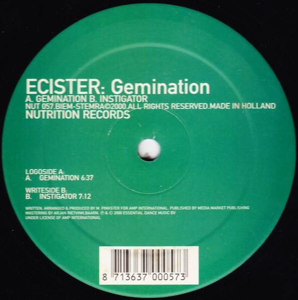 Ecister Gemination NUT057 Nutrition 2000 Vinyl LP 12 Zoll Dance & Electronica Blau - Bild 1
