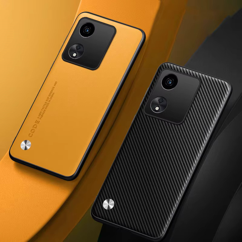 Realme Schutzhülle aus PU-Leder und Silikon in Orange für GT NEO 2 3 3T C35 C53 C55 C65 C63 C75 10 11 12 13 14 Pro Plus mit harter Stoßstange - Bild 2