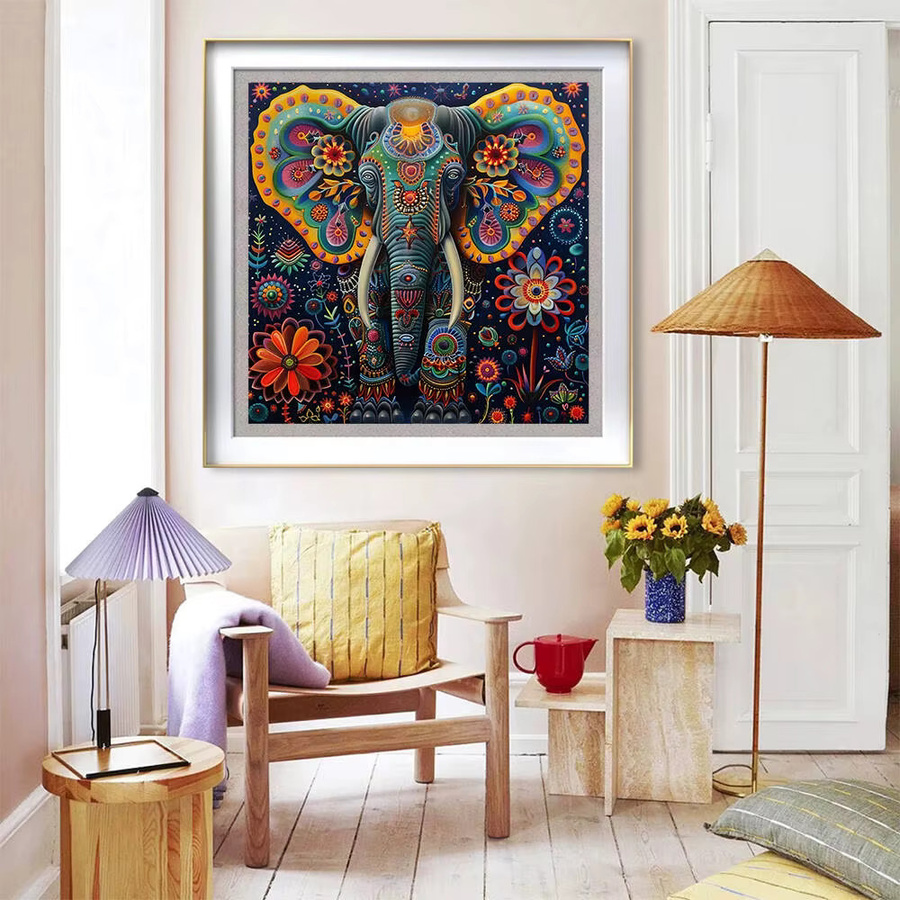 Huacan Diamant-Mosaik Set Elefant Wanddekoration Multicolour B/H: 20 x 20 cm - Bild 3
