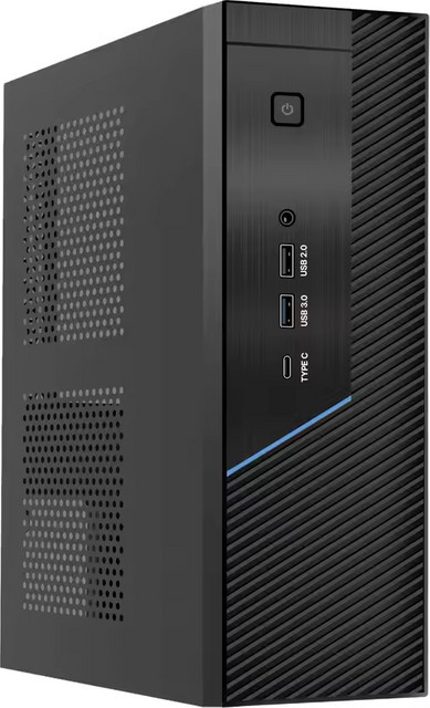 T.F.SKYWINDINTL Chassis Mini Desktop-HTPC-Gehäuse in Schwarz mit Unterstützung für M-ATX-Motherboards und 1U-Netzteil, Volumen: 8,3 l - Bild 1