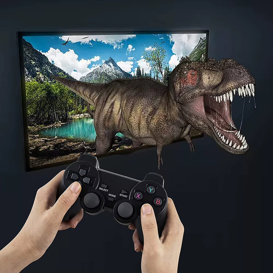 2 Stück Kabellose 2,4G Gaming-Controller in Schwarz für PC, Android, TV und Smartphone, Ergonomisches Gamepad Set für M8 X2 M15 Game Stick - Bild 4