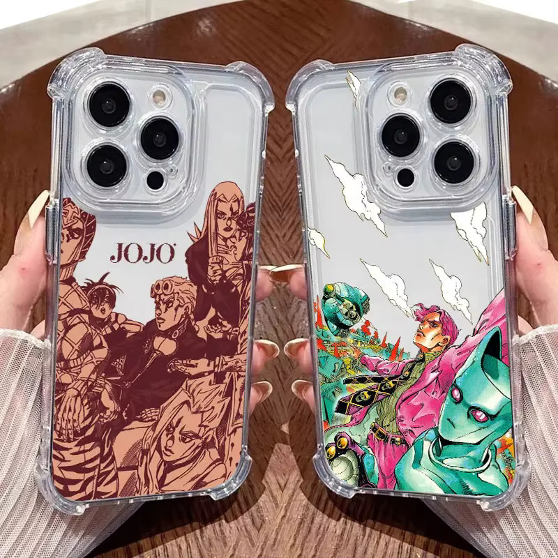 Potdemiel JoJo's Bizarre Adventure Anime Handyhülle für iPhone 11 bis 17 Pro Max und weitere Modelle, sturzsicher - Bild 2