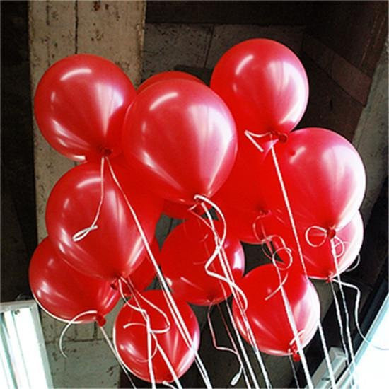 Vichandar 10 Stück rote Herz-Latex-Luftballons für Geburtstag und Hochzeit - Bild 1